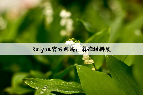 Kaiyun官方网站：装饰材料展